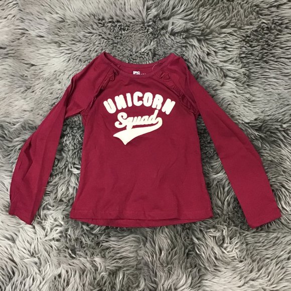 Epic Threads | Girl's Long Sleeve | Unicorn Squad | Maroon | Various Sizes - Picture 1 of 3